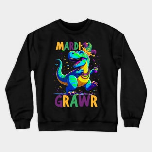 Mardi Gras 2024 Dinosaur Funny Mardi Gras Crewneck Sweatshirt